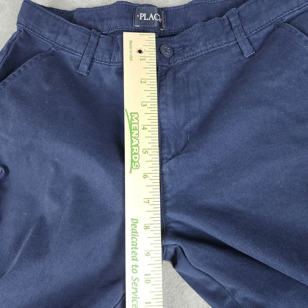 The Childrens Place Chino Pants Kids 16 Navy Blue Cotton Stretch Straight Leg